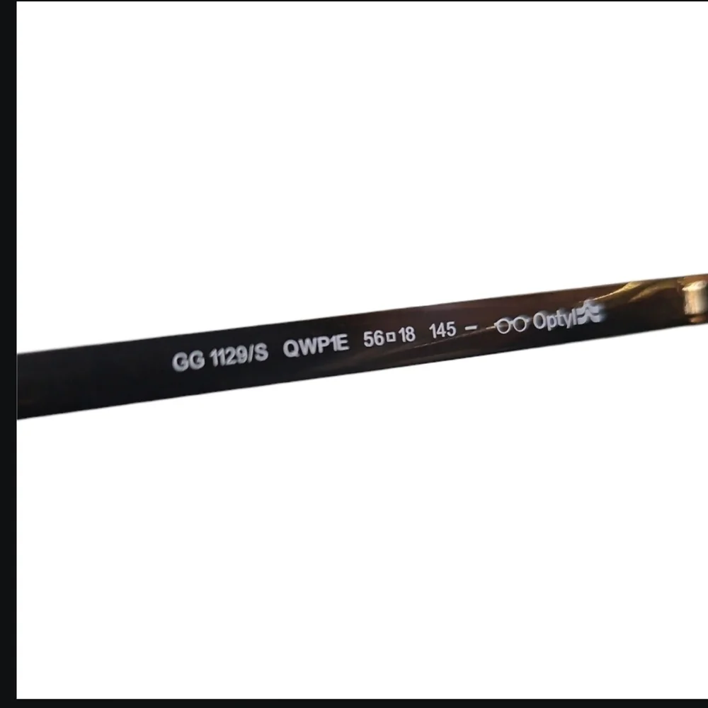 GUCCI | Tortoiseshell Square Sunglasses With Green / Red Striped Detail 1129/S